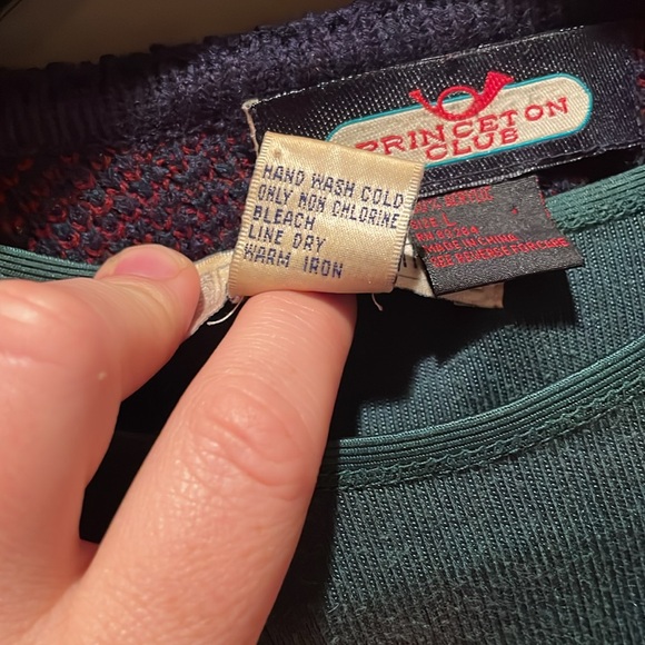 Vintage cardigan with green undershirt - Picture 4 of 5